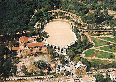 Luftaufnahme vom Parc Güell